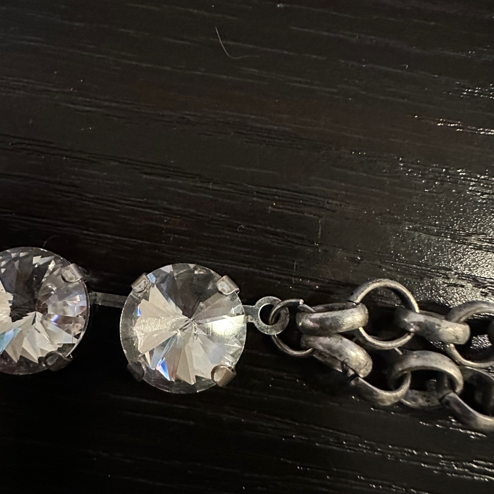 Crystal & Silver statement necklace - Picture 11 of 13